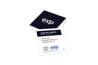 eXp Realty | Square Navy/White Business Card