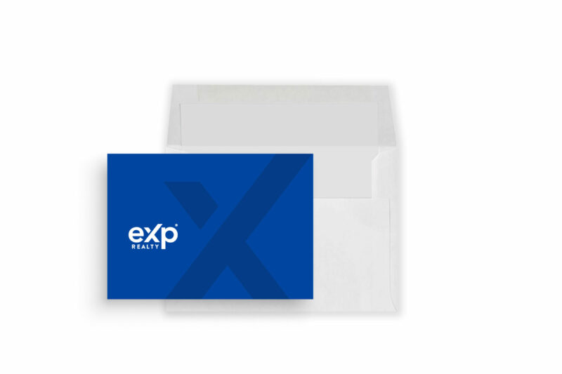 eXp Realty | Blue/White Greeting Card w/ Big X Logo