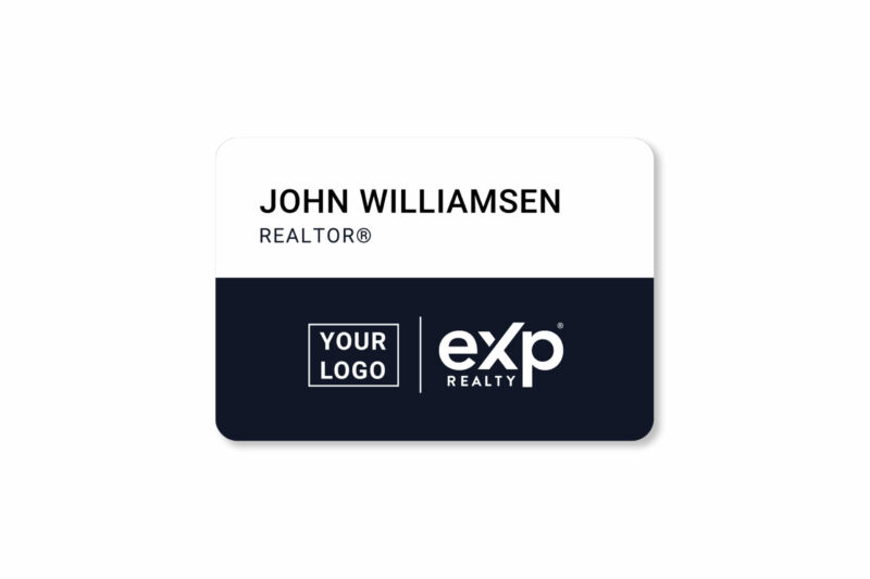 eXp Realty | 2x3 White Navy Name Tag w/ Team Logo