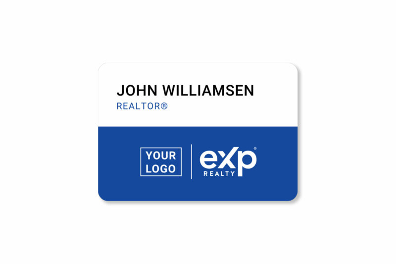 eXp Realty | 2x3 White/Blue Name Tag w/ Team Logo