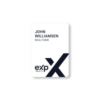 eXp Realty | 2x3 White Navy Name Tag (Vertical)